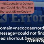 Errordomain=NSCocoaErrorDomain&ErrorMessage=Could Not Find the Specified Shortcut.&ErrorCode=4