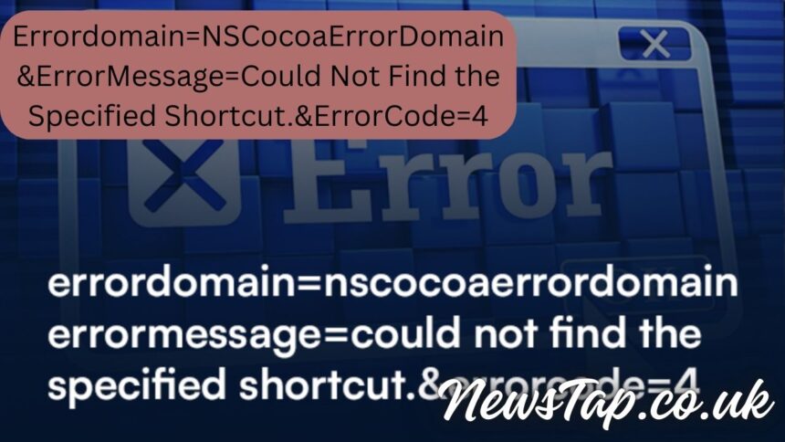 Errordomain=NSCocoaErrorDomain&ErrorMessage=Could Not Find the Specified Shortcut.&ErrorCode=4