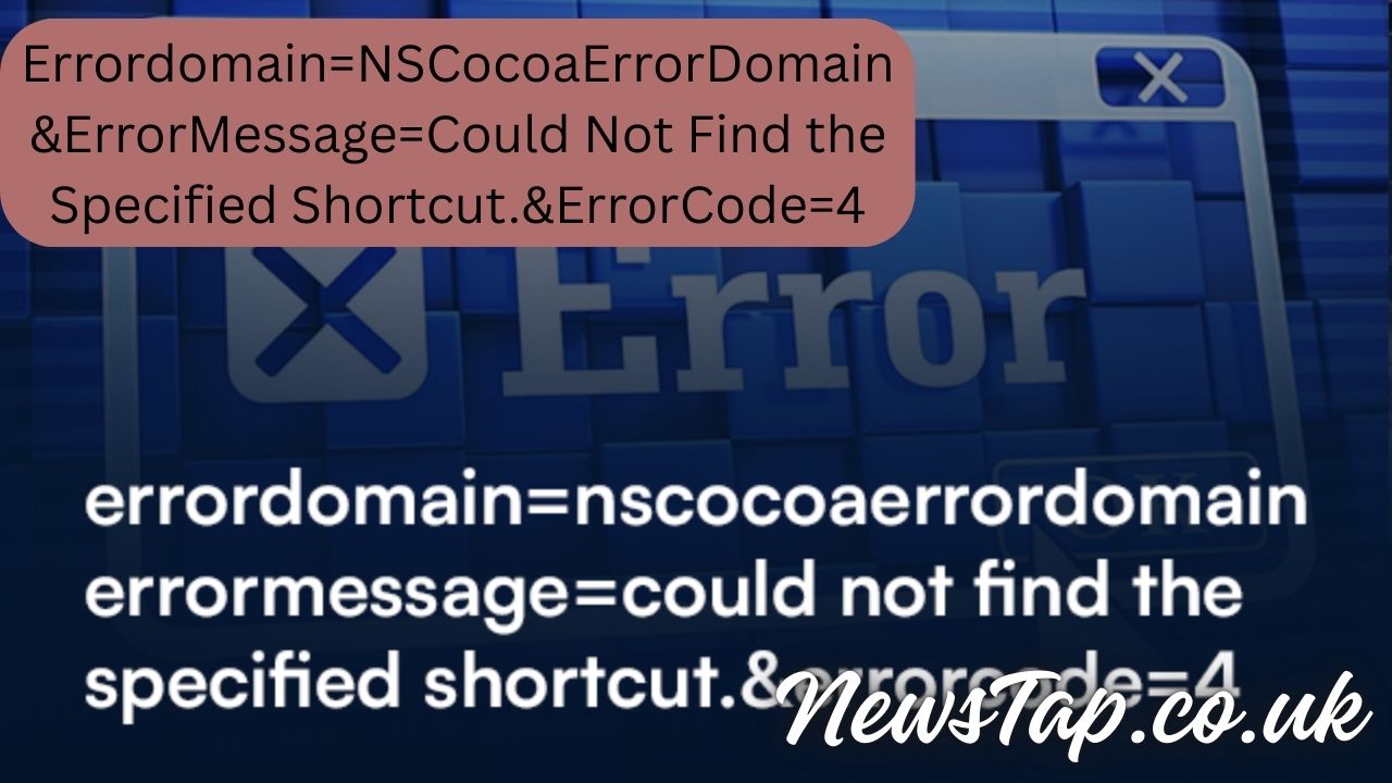 Errordomain=NSCocoaErrorDomain&ErrorMessage=Could Not Find the Specified Shortcut.&ErrorCode=4