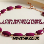 j crew raspberry purple enamel link strand necklace