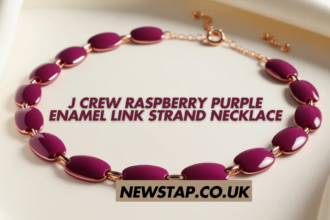 j crew raspberry purple enamel link strand necklace