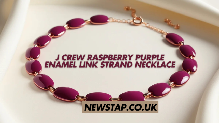 j crew raspberry purple enamel link strand necklace