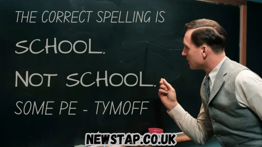 the correct spelling is school not school. some pe - tymoff