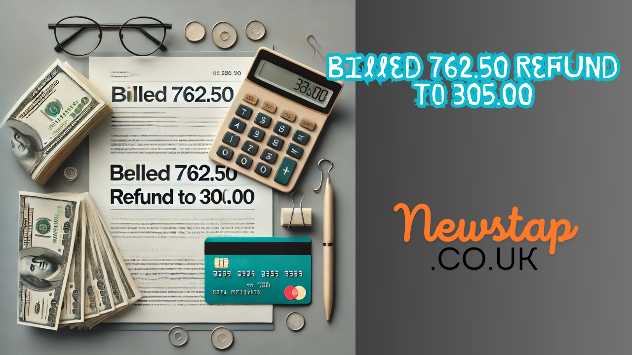 Billed 762.50 Refund to 305.00