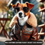 Dog Costume Leather Flight Jacket Jack Russell