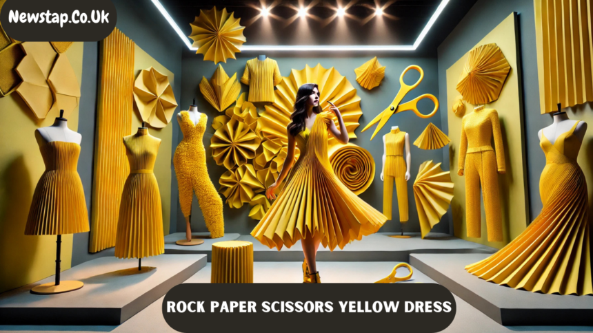 Rock Paper Scissors Yellow Dress