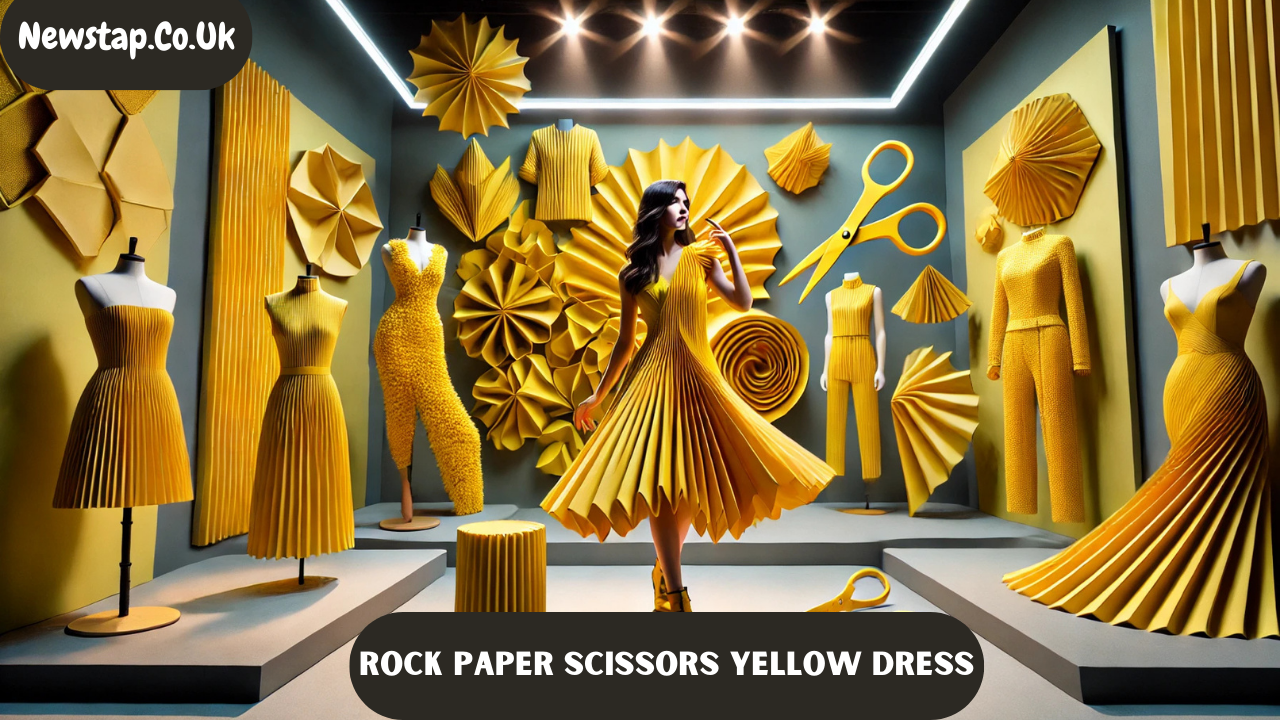 Rock Paper Scissors Yellow Dress