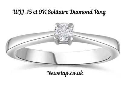 wjj .15 ct 9k solitaire diamond ring