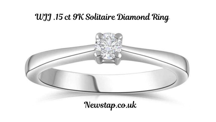 wjj .15 ct 9k solitaire diamond ring