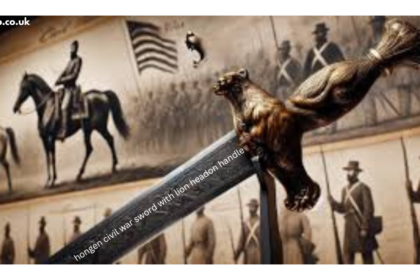 hongen civil war sword with lion headon handle