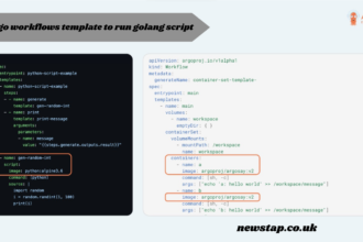 argo workflows template to run golang script