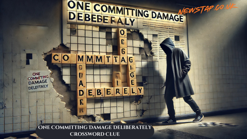 One Committing Damage Deliberately Crossword Clue